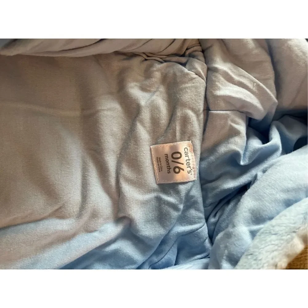 NWT Carter’s 0/6 Mo Huggable Baby Sleep Sack Blue Polyester